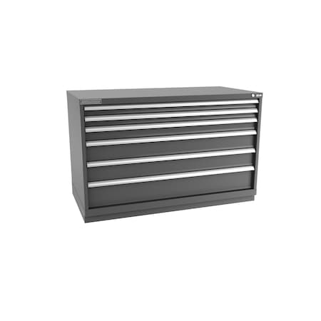 Champion Tool Storage Modular Drawer Cabinet, 6 Drawer, Dark Gray, Steel, 56-1/2 in W x 28-1/2 in D x 36 in H D15000601ILCFTB-DG